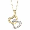 Hot Sale ❤️ Unbranded Two Tone 10k Gold Interlocking Heart Pendant Necklace 😀
