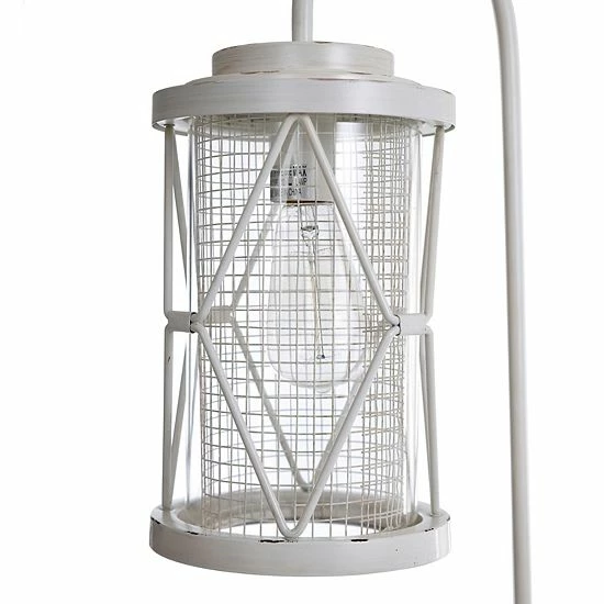 Promo 🤩 Unbranded White Steel Wire Cage Shade With Shepard Pole LED Floor Lamp 🥰 - Image 2