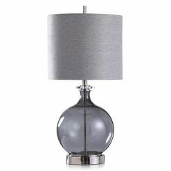 Best Sale 🧨 Unbranded Smoked Glass Globe Table Lamp With Acrylic Base 😍