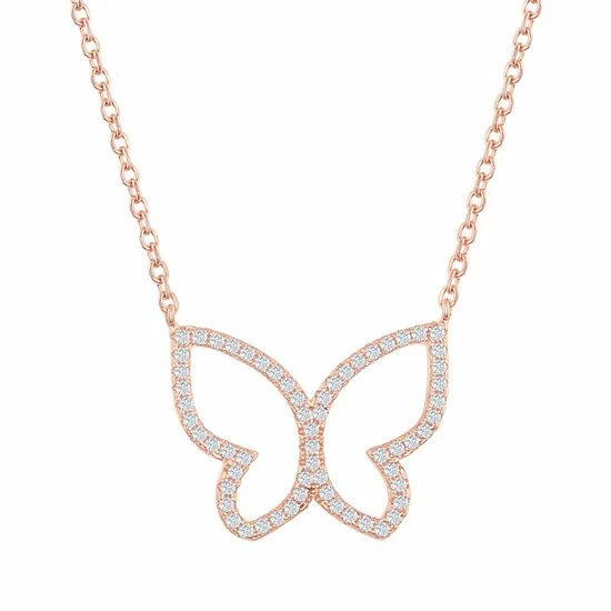 Best reviews of โ Unbranded Sterling Silver Cubic Zirconia Open Butterfly Necklace ๐ - Image 3