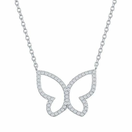 Best reviews of โ Unbranded Sterling Silver Cubic Zirconia Open Butterfly Necklace ๐ - Image 4