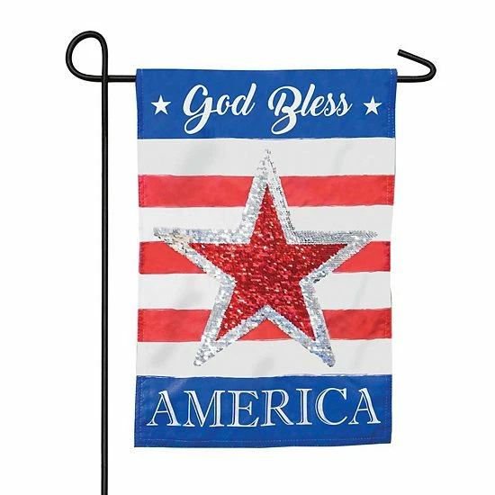 New ✨ Unbranded God Bless America Star Garden Flag 🤩