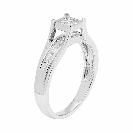 Top 10 ๐ Unbranded 10k Gold 1/3 Carat T.W. Diamond Cluster Engagement Ring White ๐งจ - Image 2