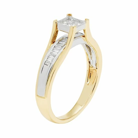 Top 10 ๐ Unbranded 10k Gold 1/3 Carat T.W. Diamond Cluster Engagement Ring White ๐งจ - Image 3