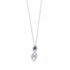 Discount 🎉 Unbranded Sterling Silver Blue Topaz & Lab-Created White Sapphire Infinity Pendant 🤩