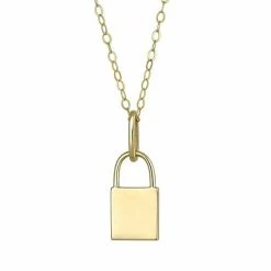 Cheapest 🛒 Unbranded 10k Gold Padlock Pendant Necklace 💯