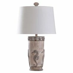 Best reviews of ⌛ Unbranded Coastal Moulded Table Lamp With Sea Horse & Shell Accents 🎁