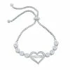 Coupon 😀 Unbranded Sterling Silver Mom Heart Cubic Zirconia Bracelet 💯