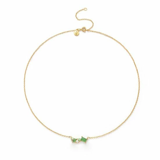 Coupon 💯 Unbranded Power Of Color Aventurine & Cubic Zirconia Cluster Necklace 👍