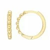 Discount 🛒 Unbranded 14k Gold Beaded Huggie Hoop Earrings ✔️
