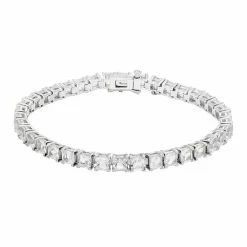 Wholesale 🔔 Unbranded Sterling Silver Lab-Created White Sapphire Tennis Bracelet 🎉