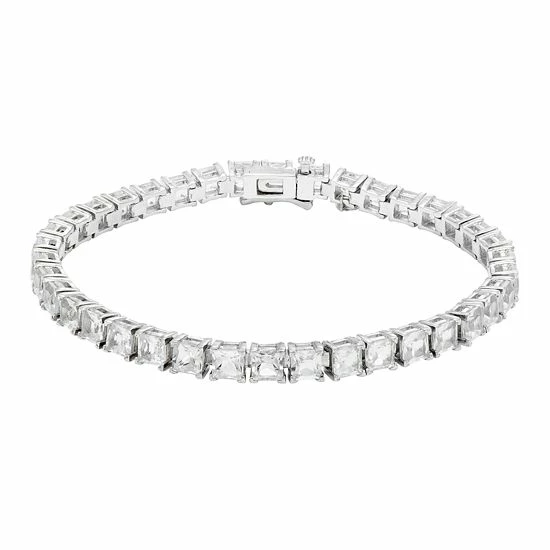Wholesale ๐ Unbranded Sterling Silver Lab-Created White Sapphire Tennis Bracelet ๐