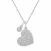 Cheapest ❤️ Unbranded Sterling Silver 1/3 Carat T.W. Diamond Heart Pendant Necklace 👍