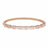 Flash Sale 🎉 Unbranded Sterling Silver Cubic Zirconia Baguette Hinged Bangle Bracelet Silver Tone 🤩