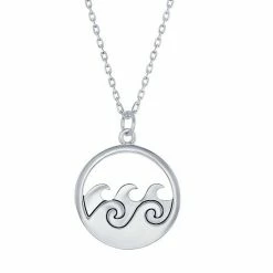 Cheap ✨ Unbranded Sterling Silver Waves Pendant Necklace 😉