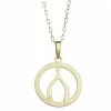 Buy 👍 Unbranded 10k Gold Wishbone Disc Pendant Necklace 🔥
