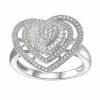 Deals 🎉 Unbranded Sterling Silver Cubic Zirconia Heart Ring 👍