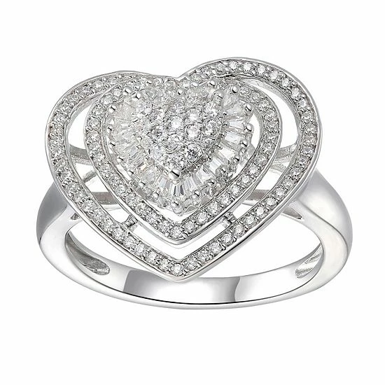 Deals ๐ Unbranded Sterling Silver Cubic Zirconia Heart Ring ๐
