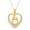 Promo ❤️ Unbranded 10k Gold 👩 Mother & Child Heart Pendant Necklace 😉