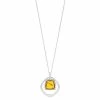 Outlet 🎁 Unbranded Sterling Silver Amber Geometric Pendant Necklace 😉