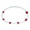 Coupon 🔥 Unbranded Sterling Silver & Lab-Created Ruby Bracelet 😍