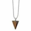 Brand new ✔️ Unbranded Men's Stainless Steel Tiger's Eye Triangle Necklace 😍