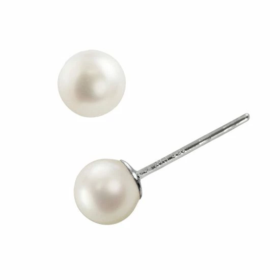 Flash Sale 💯 Unbranded 18k White Gold AAA Akoya Cultured Pearl Stud Earrings 🎁