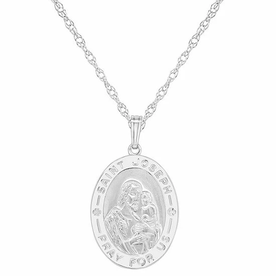 Promo 👍 Unbranded Sterling Silver Saint Joseph Pendant ✔️ - Image 3