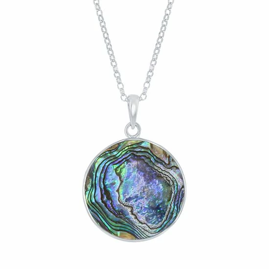 Outlet ๐ Unbranded Sterling Silver Anchor Pendant Necklace Abalone ๐ - Image 3