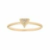 Outlet 😀 Unbranded 10k Gold Diamond Accent Triangle Ring Rose 👏
