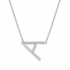 New ๐ Unbranded Sterling Silver Sideways Initial Necklace ๐