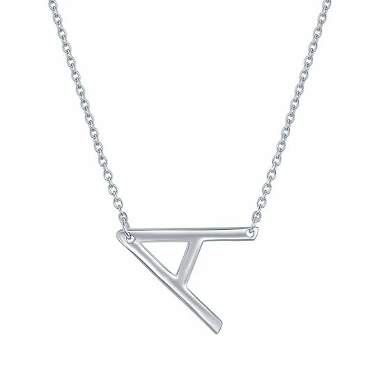 New ๐ Unbranded Sterling Silver Sideways Initial Necklace ๐