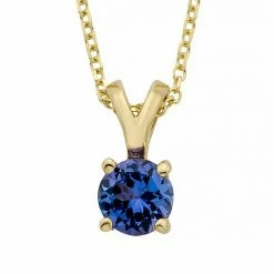Best reviews of ✨ Unbranded The Regal Collection 14k Gold Tanzanite Solitaire Pendant Necklace Rose ⌛