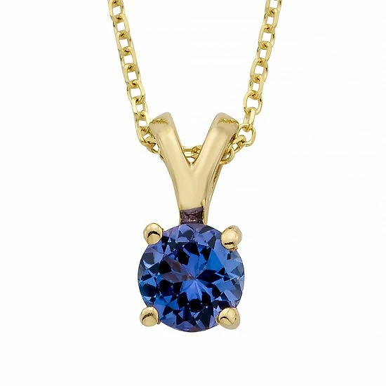 Best reviews of ✨ Unbranded The Regal Collection 14k Gold Tanzanite Solitaire Pendant Necklace Rose ⌛