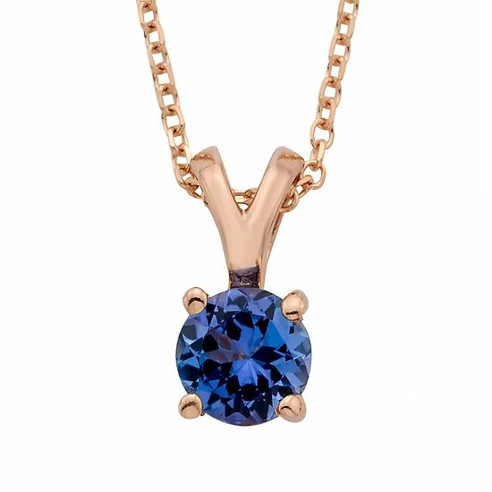 Best reviews of ✨ Unbranded The Regal Collection 14k Gold Tanzanite Solitaire Pendant Necklace Rose ⌛ - Image 3