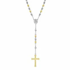 Top 10 ⌛ Unbranded Men's Two-Tone Stainless Steel "The Lord's Prayer" Rosary Necklace ⌛