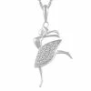 Outlet 🌟 Unbranded Sterling Silver 1/10 Carat T.W. Diamond Ballerina Pendant Necklace ⭐