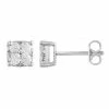 Cheapest 🥰 Unbranded Sterling Silver 3/4 Carat T.W. Diamond Grand Cushion Stud Earrings 💯