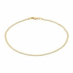 Outlet 😀 Unbranded 14k Gold Beveled Curb Chain Necklace ✔️