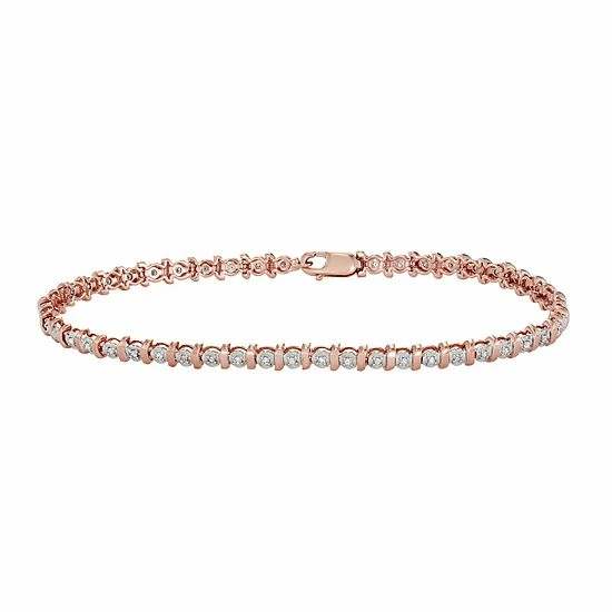 Wholesale 👍 Unbranded 10k Gold 1/4 Carat T.W. Diamond Bracelet Rose 😍 - Image 4
