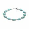New ✔️ Unbranded Sterling Silver Larimar Oval Bracelet ⭐