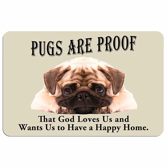 Budget ๐ Unbranded 'Pugs Are Proof'' ๐ Dog Floor Mat ๐