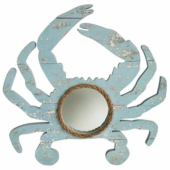Promo ๐คฉ Unbranded Weathered Crab Mirror Wall Decor Blue ๐ - Image 4