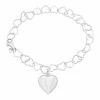 Outlet ❤️ Unbranded Sterling Silver Heart Link Bracelet 🛒