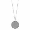 Budget 🛒 Unbranded Sterling Silver Glitter Circle Pendant Necklace 🥰