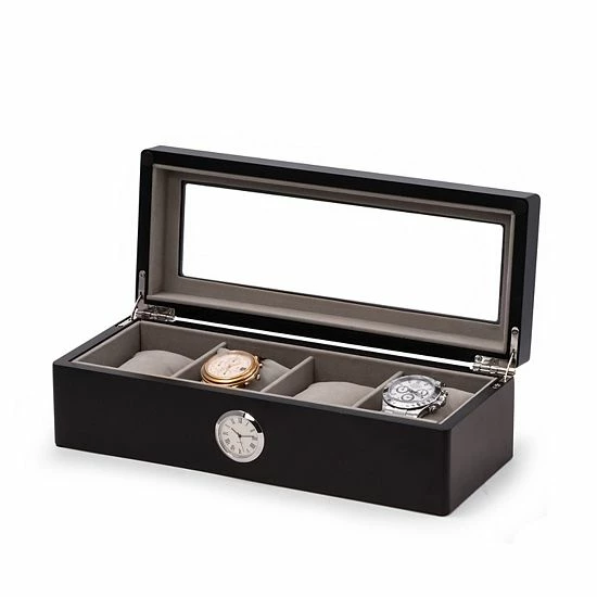 Hot Sale ✔️ Unbranded All In Time Wood ⌚ Watch Box (Fits 4 ⌚ Watches) Black 💯 - Image 2