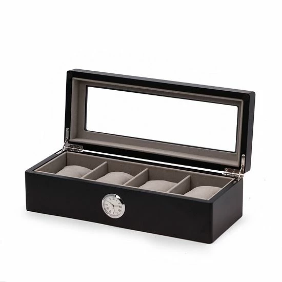 Hot Sale ✔️ Unbranded All In Time Wood ⌚ Watch Box (Fits 4 ⌚ Watches) Black 💯 - Image 3