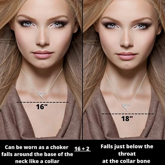 New ๐ Unbranded Sterling Silver Sideways Initial Necklace ๐ - Image 3