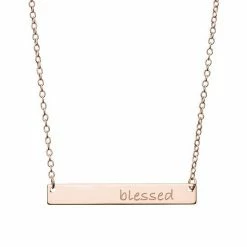 Best deal 🧨 Unbranded Sterling Silver "Blessed" Bar Necklace 🎁