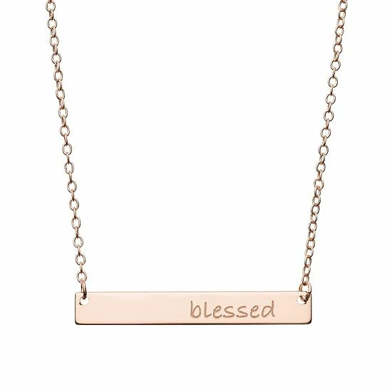 Best deal ๐งจ Unbranded Sterling Silver "Blessed" Bar Necklace ๐
